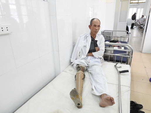 Thương binh Vin đang điều trị tại Bệnh viện