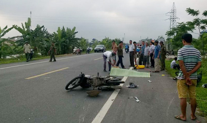 Hiện trường vụ tai nạn.