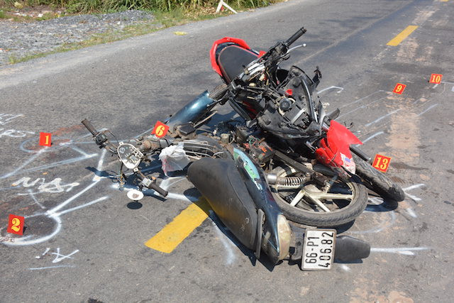 Hiện trường vụ tai nạn.