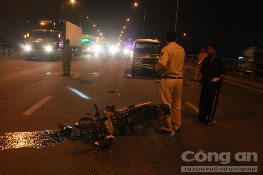 Hiện trường vụ tai nạn.