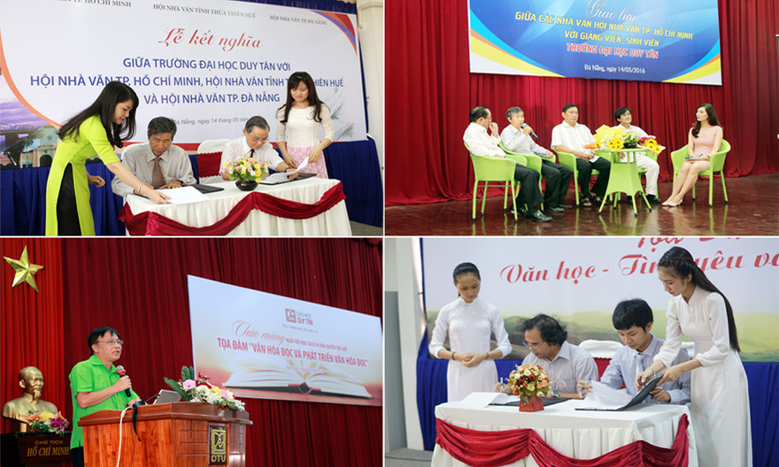 ĐH Duy Tân hợp tác với nhiều đơn vị giáo dục và sự nghiệp và thường xuyên tổ chức giao lưu, tọa đàm về các ngành Khoa học Xã hội & Nhân văn.