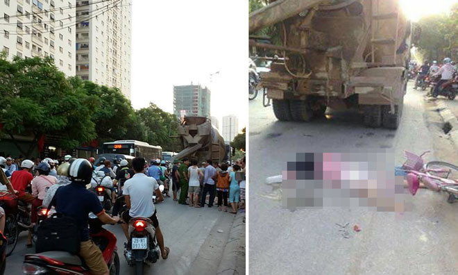 Hiện trường vụ tai nạn.