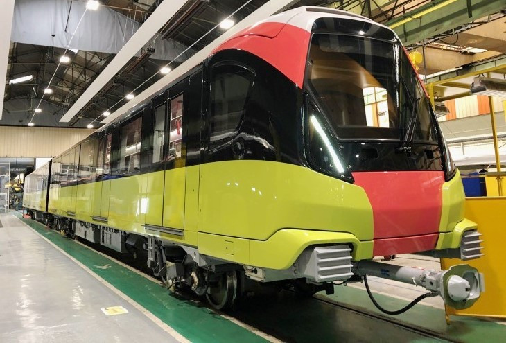 Hình ảnh đoàn tàu Nhổn-ga Hà Nội tại xưởng sản xuất