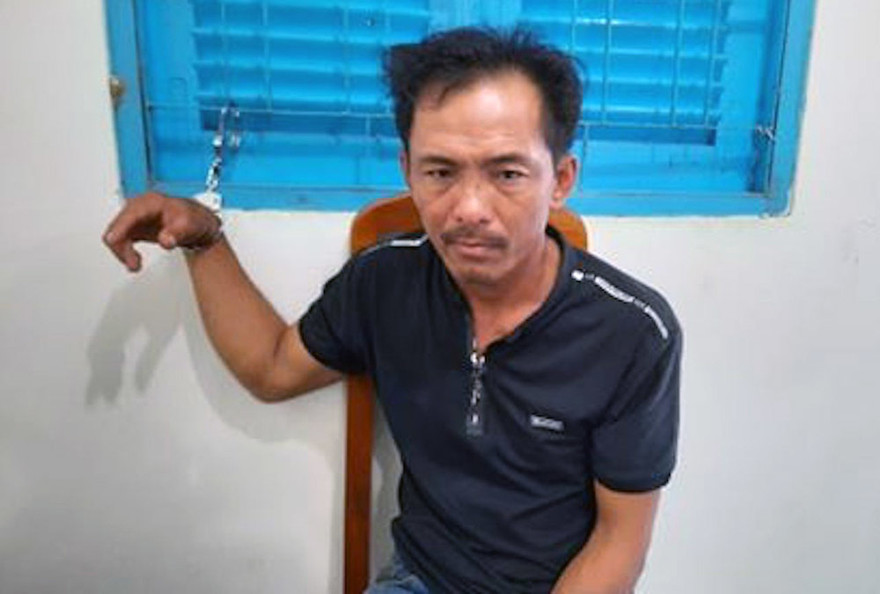 Nghi phạm Tuấn tại cơ quan Công an. Ảnh: C.A