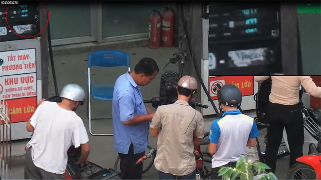 Vạch trần trò gian lận tinh vi của nhân viên bán xăng