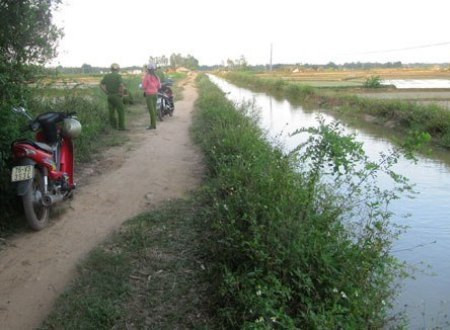 Đoạn đập Bến Thóc - nơi xảy ra vụ 2 học sinh chết đuối nước