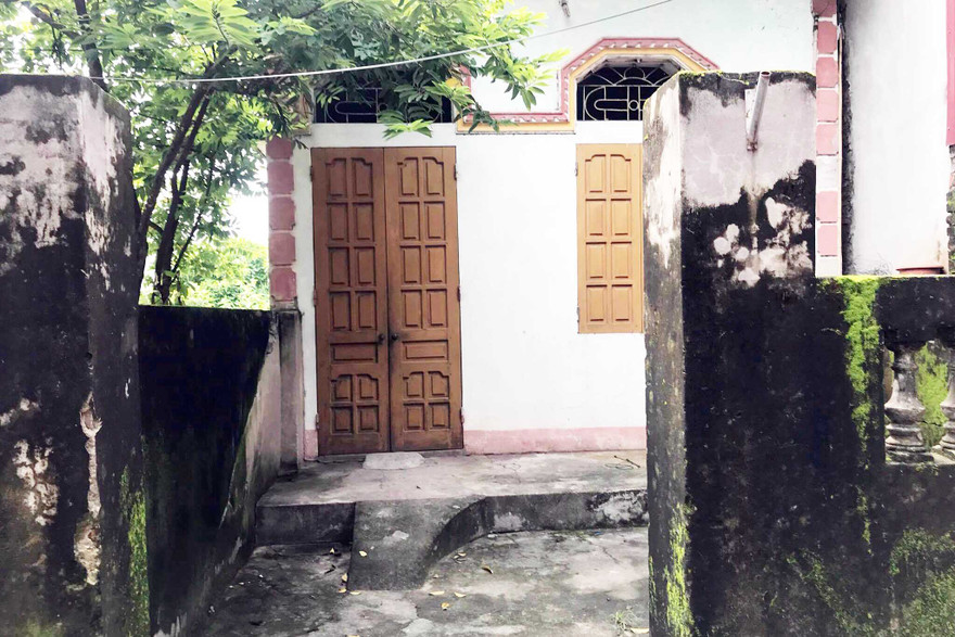 Ngôi nhà nơi nghi phạm Tráng ở cùng gia đình hiện tại.