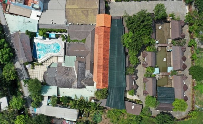 Các hạng mục bên trong tổ hợp Gia Trang quán - Tràm Chim resort. Ảnh: VTC News