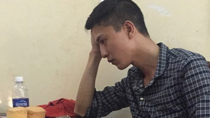 Hung thủ Nguyễn Hải Dương bị bắt tại cơ quan điều tra.