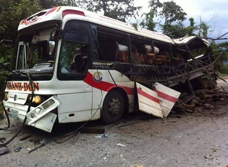 Hiện trường vụ tai nạn. Ảnh: Zing