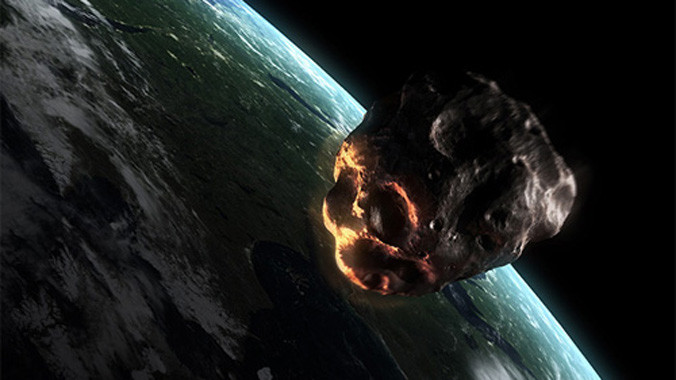 Mô phỏng một thiên thạch lao về Trái Đất. Ảnh: NASA.