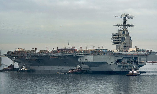 Siêu tàu sân bay Gerald R. Ford. Ảnh: Huntington Ingalls Industries.