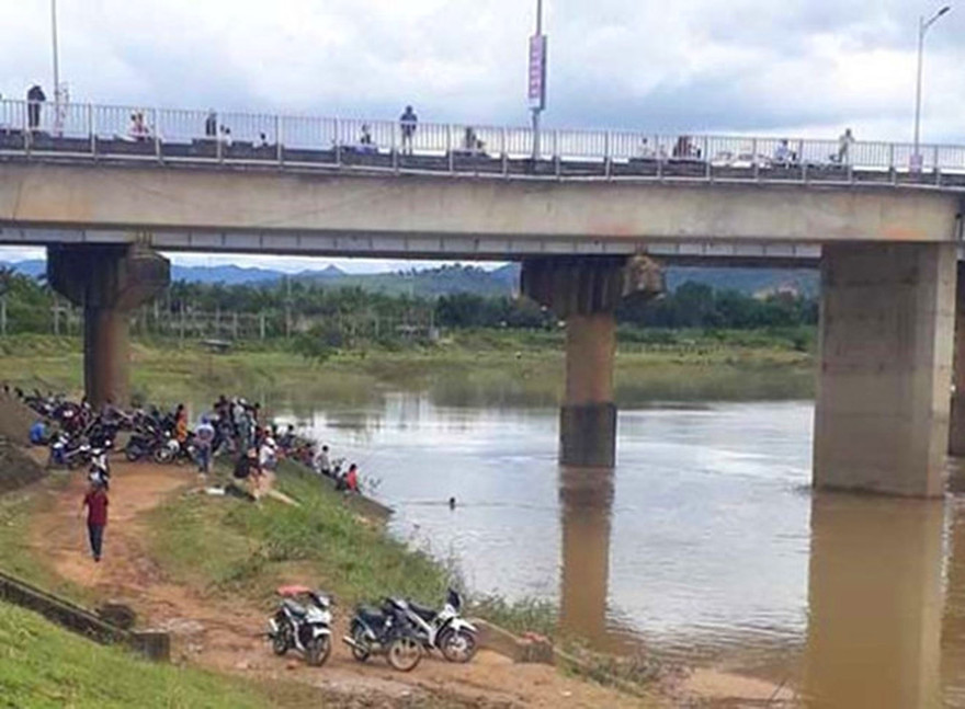 Sông Đắk Bla nơi 2 cháu bé bị đuối nước