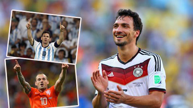 Mats Hummels (ảnh lớn) ghi bàn thắng duy nhất giúp Đức vượt qua Pháp