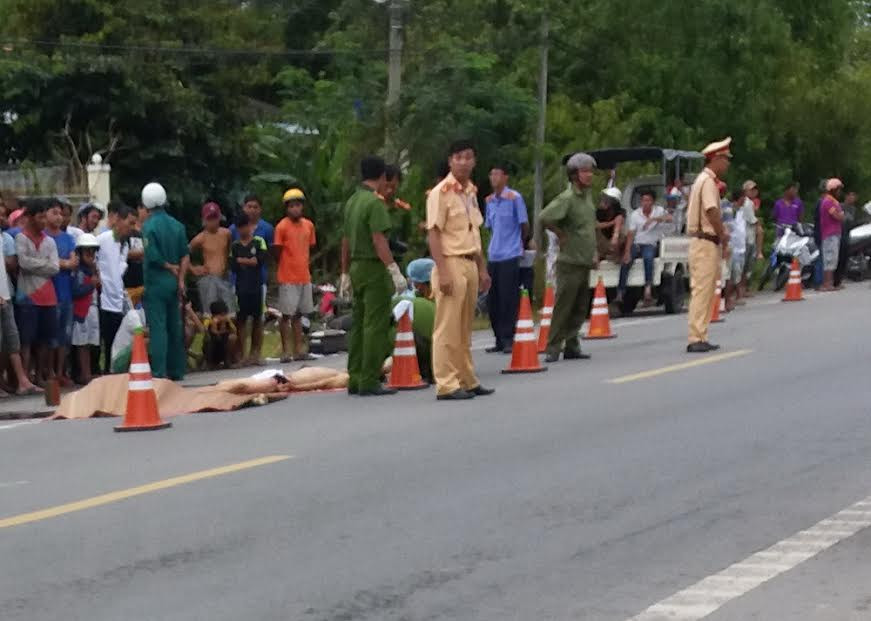 Hiện trường vụ tai nạn.