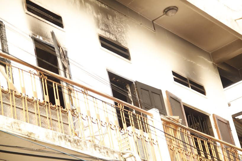 Hiện trường vụ hỏa hoạn. 