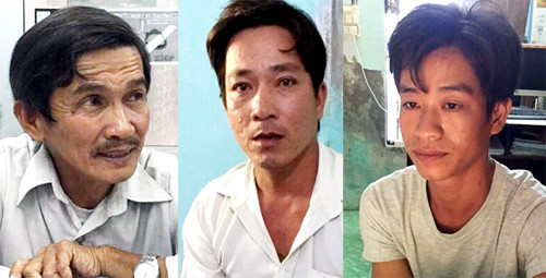 Nghi can Thượng và Giang bị khởi tố, Lẹ (bên phải) được thả. 