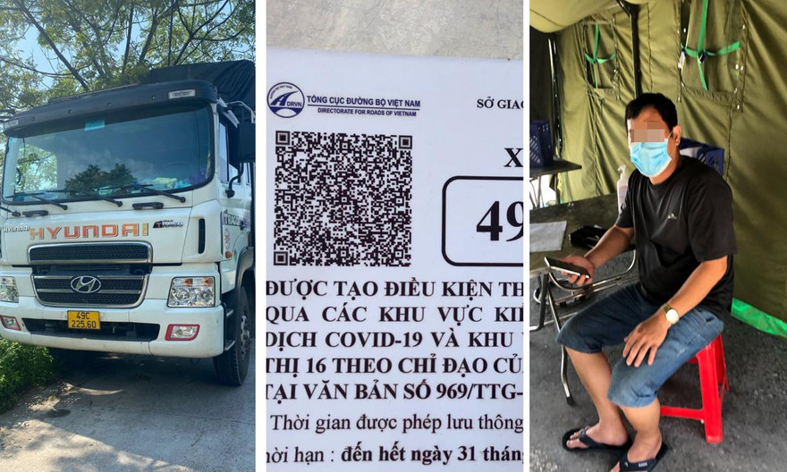 Xe tải sử dụng mã nhận diện QR Code giả.