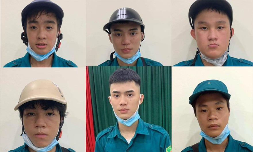 Nhóm đối tượng bị tạm giữ hình sự.