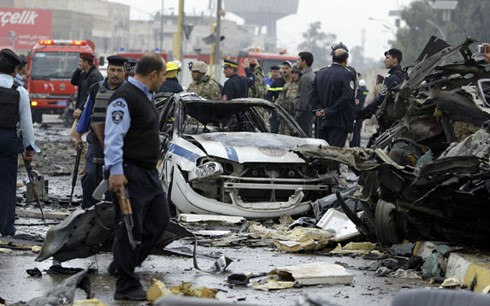 Hiện trường một vụ đánh bom ở Iraq