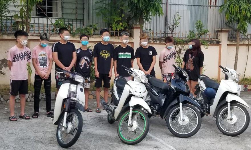 Nhóm thanh thiếu niên bị xử lý.