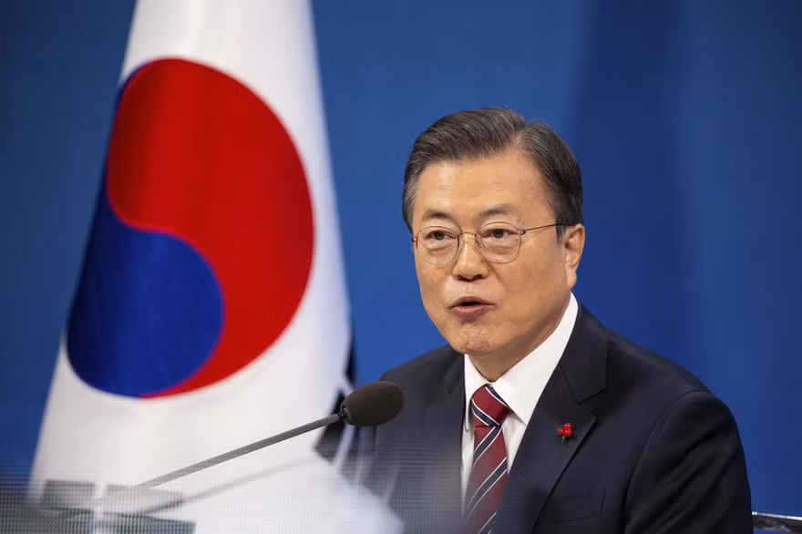 Tổng thống Hàn Quốc Moon Jae-in. (Ảnh: AP)