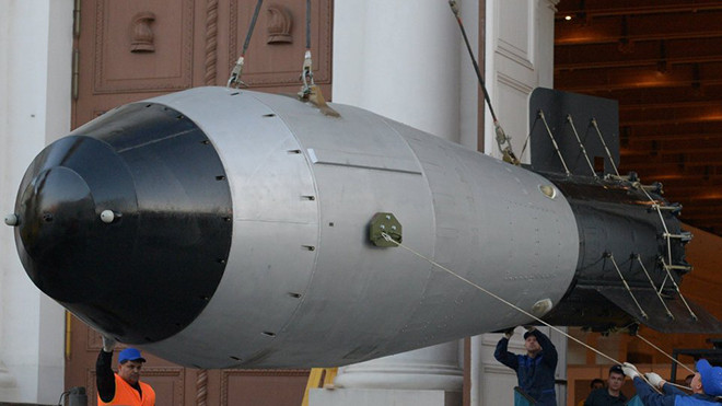 Tsar Bomba được sản xuất theo nguyên bản để trưng bày.