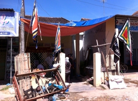 Ngôi nhà ông Tác bị hỏa hoạn