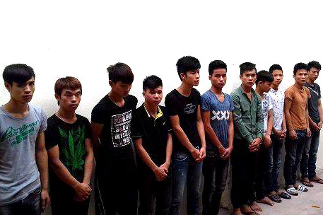 Nhóm đối tượng 9X bị tạm giữ