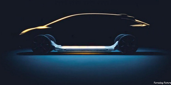 Mẫu xe điện concept mà Faraday Future giới thiệu hồi đầu tháng.