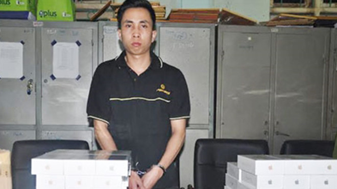 Đối tượng Cường cùng tang vật liên quan