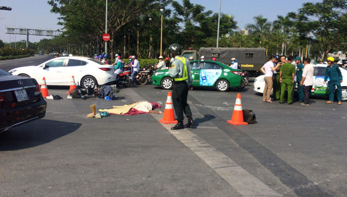 Hiện trường tai nạn.