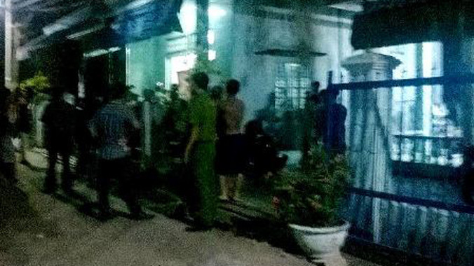 Lực lượng Công an đang bảo vệ hiện trường để điều tra vụ án.