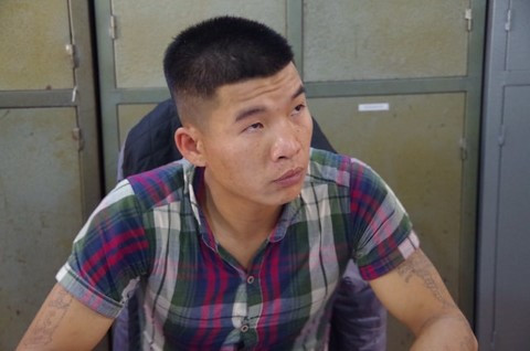 Đối tượng Tuấn tại cơ quan điều tra