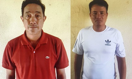 Phan Dũng và Nguyễn Văn Uần lúc bị bắt