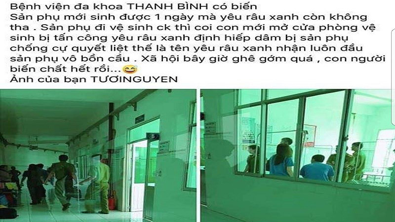 Thông tin về sản phụ được chia sẻ trên mạng xã hội. Ảnh: chụp lại màn hình
