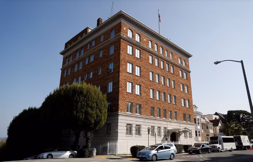 Tòa nhà Tổng Lãnh sự quán Nga tại San Francisco, Mỹ. Ảnh: Reuters