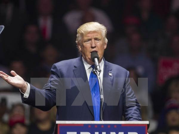 Ông Donald Trump trong cuộc vận động tranh cử tại bang New Hampshire ngày 7/11/2016. (Nguồn: AFP/TTXVN)