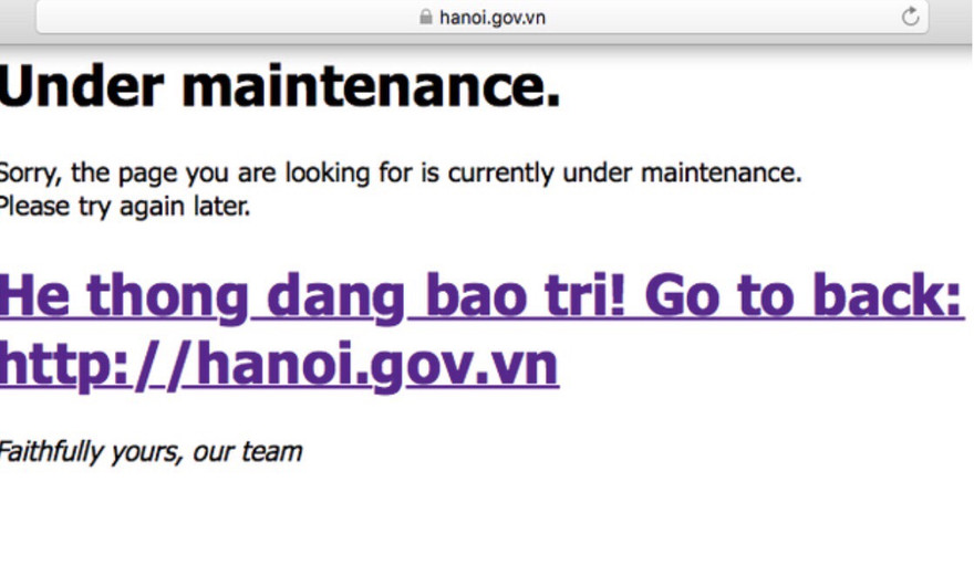 Cổng Thông tin điện tử Hà Nội tiếp tục gặp sự cố