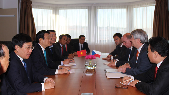 Chủ tịch nước Trương Tấn Sang Hội kiến Chủ tịch Đảng Cộng sản Séc.