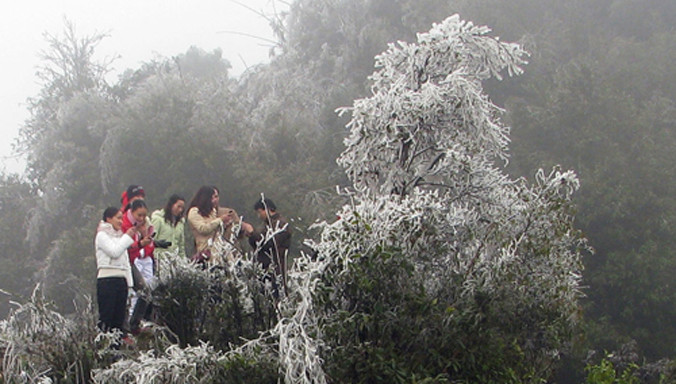 Sa Pa có thể xuất hiện băng giá. Ảnh: CTV.