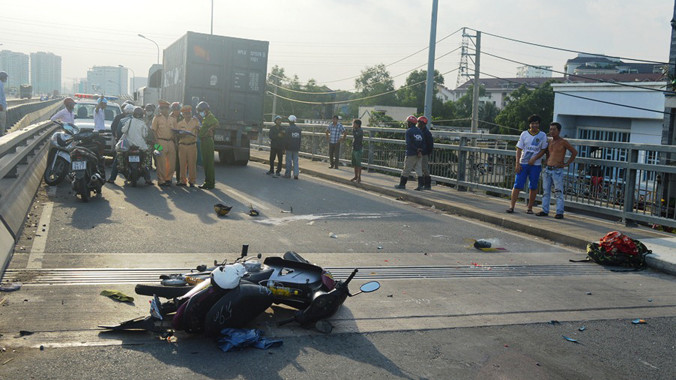 Hiện trường tai nạn.