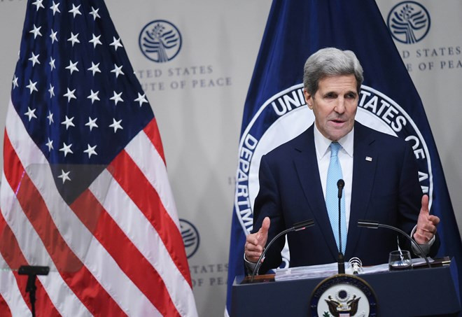 Ngoại trưởng Mỹ John Kerry. (Ảnh: AFP/TTXVN)