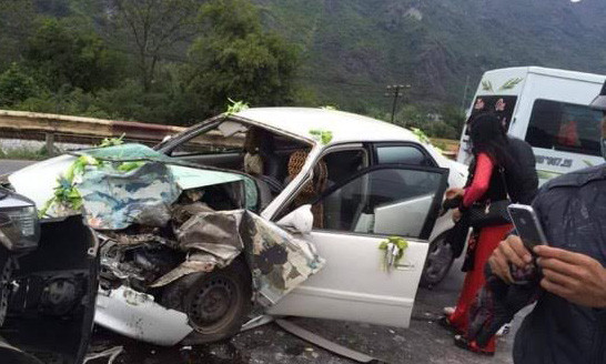 Hiện trường vụ tai nạn *ảnh: T.L.