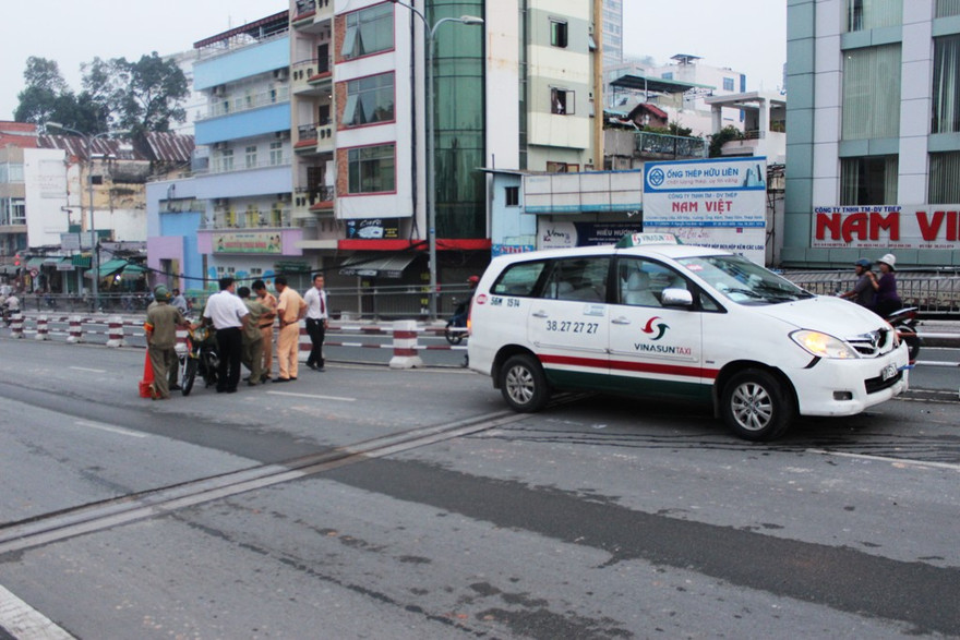 Hiện trường vụ tai nạn.