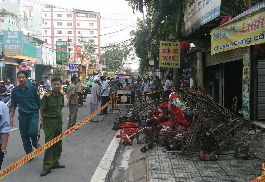 Hiện trường đang được phong tỏa. Ảnh: Ngô Bình