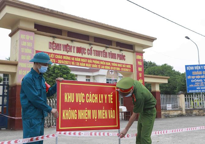 Một khu vực cách ly tại tỉnh Vĩnh Phúc. Ảnh minh họa: Hoàng Hùng