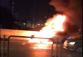 Hiện trường vụ cháy. Ảnh cắt từ video.