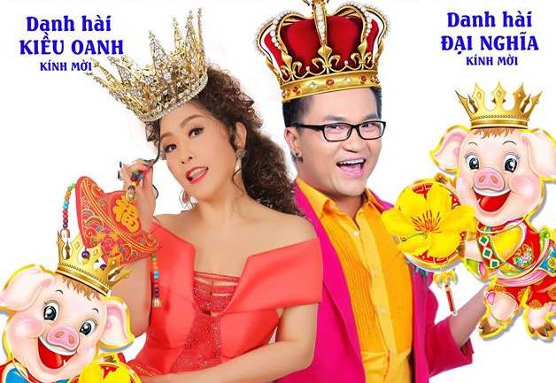 Đại Nghĩa và Kiều Oanh thành Vợ chồng Heo trong 'Vua Heo'