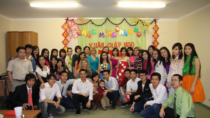 Du học sinh đón Tết.